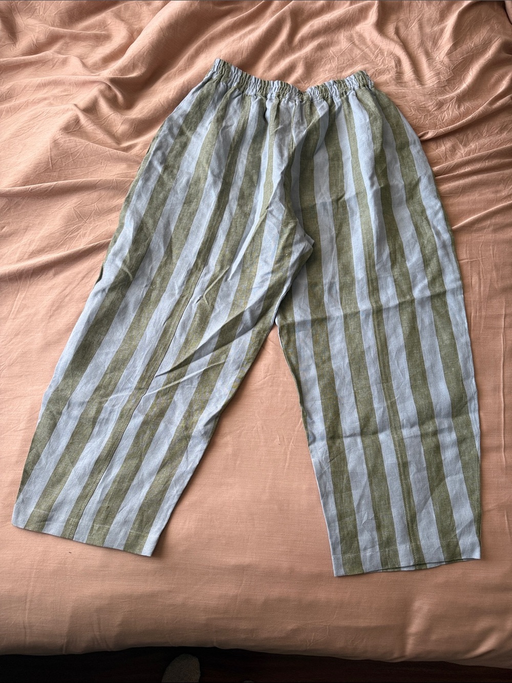 Beyond Nine Linen Mabel Trousers - meadow stripes *limited edition - Picture 2 of 9